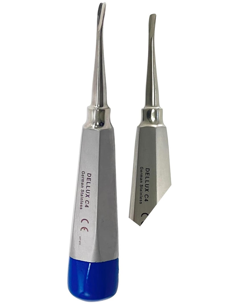 artlab -Dental Luxating Elevator Dental Root Elevators Straight Curved Tip-Periotome Luxating Elevator Apical Root Dental Elavators Extracting Extraction (Elevator cvd 4mm Blue) - Image 4